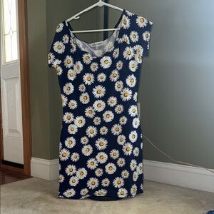 Almost Famous Navy Daisy Dress